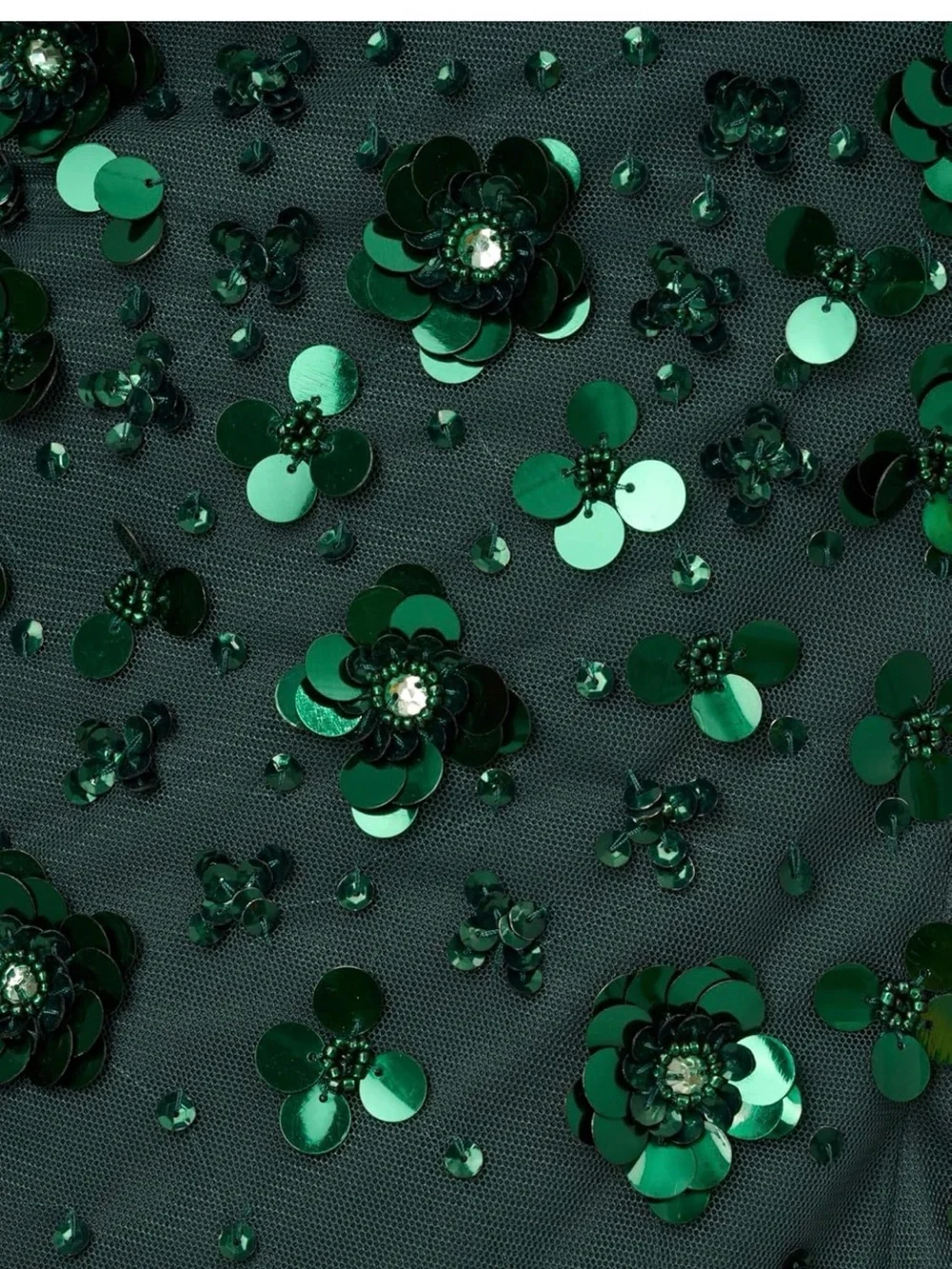 Adrianna Papell SZ 4 NWT Emerald Green Sequin Off Shoulder Formal Gown GALA MOB